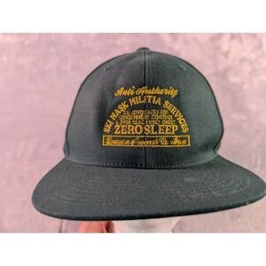 Zerosleep Ski Mask Militia Services Snapback Hat Green Yellow Yupoong Classics